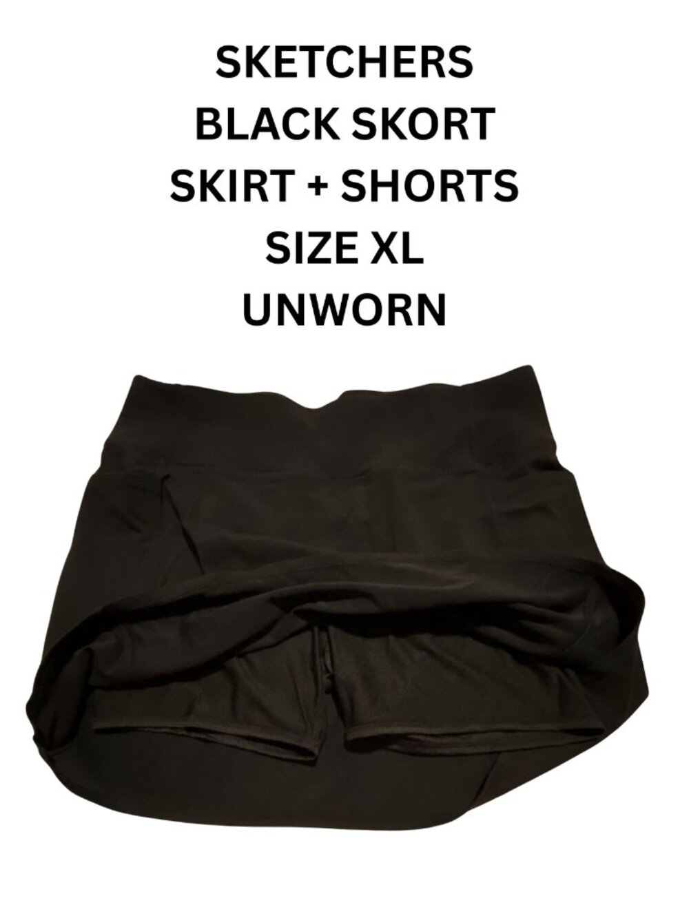 Sketchers Skort, Shorts and Skirt, XL, Never Worn - BLACK